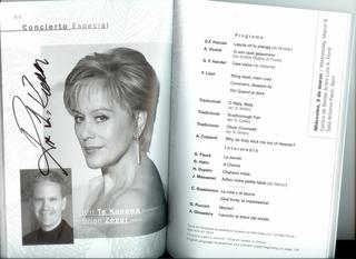 Dame Kiri Te Kanawa's Programme at the CBA, San Juan, PR
