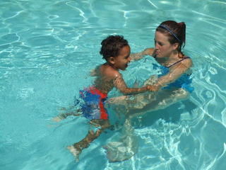 first swim lesson!
