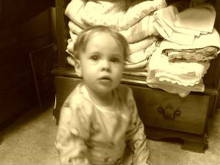 Olivia Looks Up From Reading