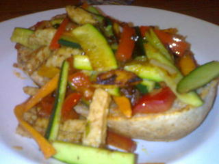 Fried over toast