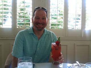Doug with a drink I should have ordered...
