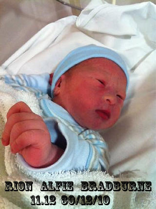 Alan & Myumis  new Baby     Rion  Alfie  Bradburne   congratulations