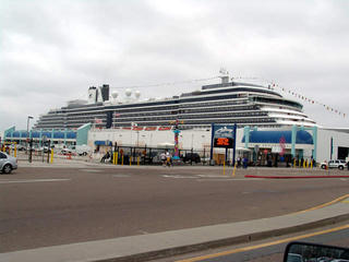 Giant ship at San Diego Harbor