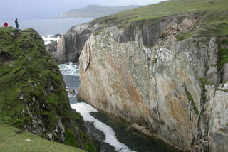 Near the mouth of the cave