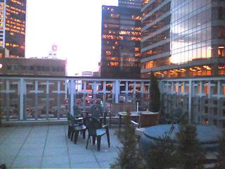 Sophos Vancouver BC smoking area, note the hot tub :-)