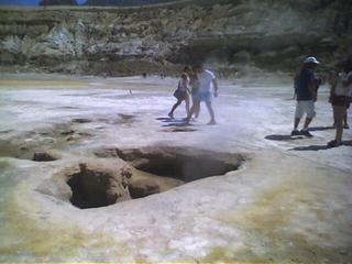 The floor of the crater