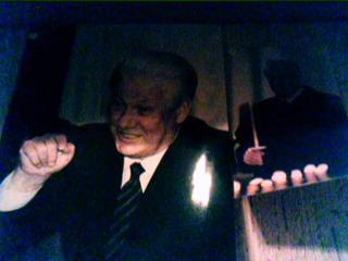 A photo of Boris Yeltsin's portrait