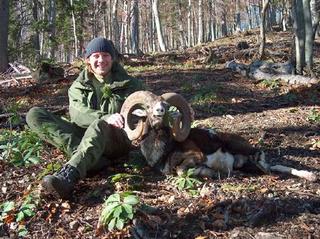 Espen Lynne med Mouflon