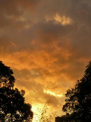 sunset during typhoon Pablo