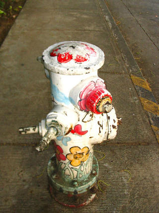 A floral fire hydrant!