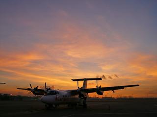 Sunrise over the tarmac