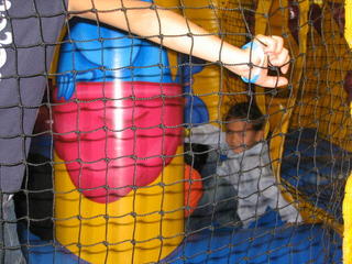 Playtime in bouncy castle...