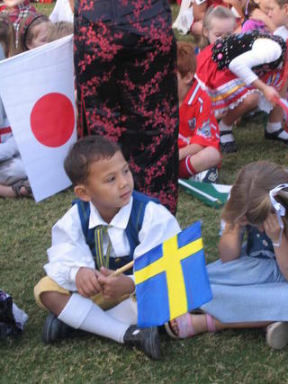 Waiting for the parade to start...