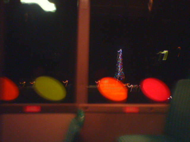 Paris by night, from the bus