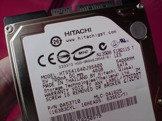 Psst - anyone wanna buy a low-mileage 40GB 2.5" SATA HDD?