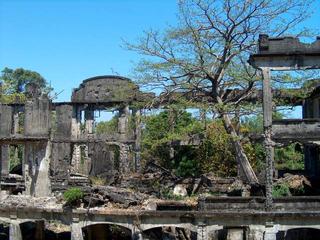 Ruins of American army barracks on Corregidor Island, Manila Bay
