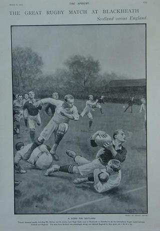 The Great Rugby Match at Blackheath :  Scotland versus England