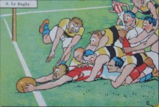 French rugby trade card