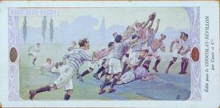 Art deco rugby trade card