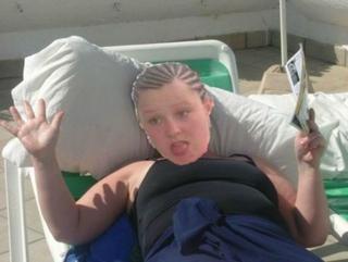 Leanne Sunbathing