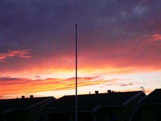 Blood-red skies