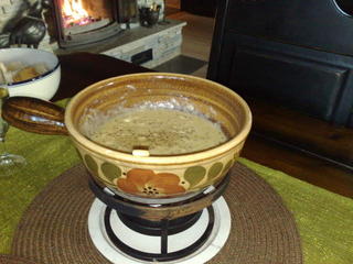 Fondue au fromage pour un