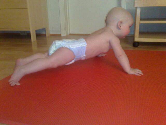 How many push up's left dad? remember i'm only 6 month's...