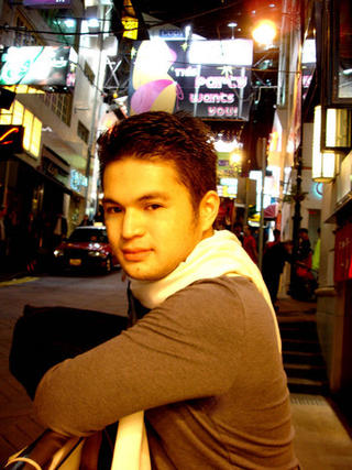 Mark in model mode, at Lan Kwai Fong, HK