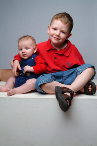 Alex with his brother Nick