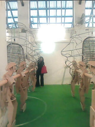 In a gigantic Fooze-ball