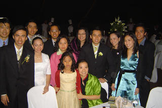 With the happy bride and groom