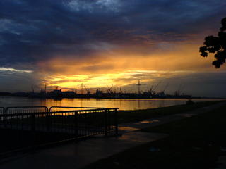 Sunrise in the west