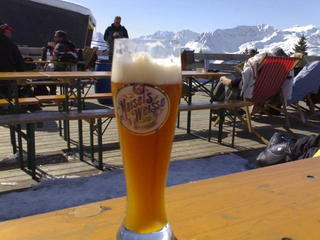 A beer in the alps