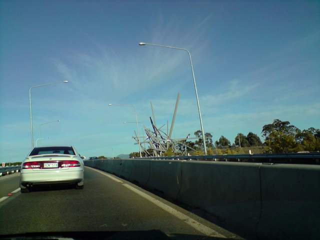 Finally in the traffic jam...